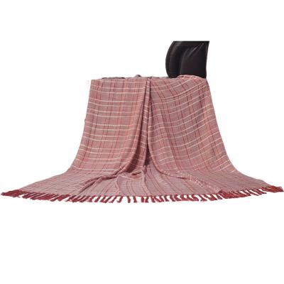 China BLUE PHOENIX Throw Blanket Tartan Plaid Bamboo Woven Anti-pilling Summer Cooling Blanket New Portable Design Eco-friendly Luxury Blanket Te koop