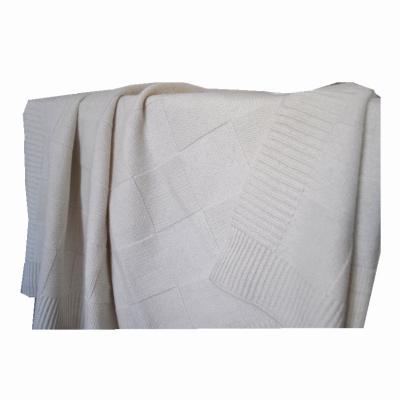 China Disposable BLUE PHOENIX Luxury Knit Cashmere 50% Wool Plaid Custom Blanket 50% Throw Solid Super Comfortable Plush Designer Soft Blanket en venta