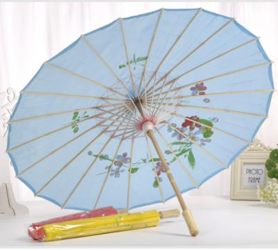 China Japanese Wedding Favors Gifts Flowers Straight View Oilpaper Bamboo Parasols Japanese Silk Umbrella for sale