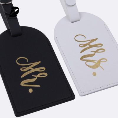 China Custom PU Logo Leather Luggage Tag for sale