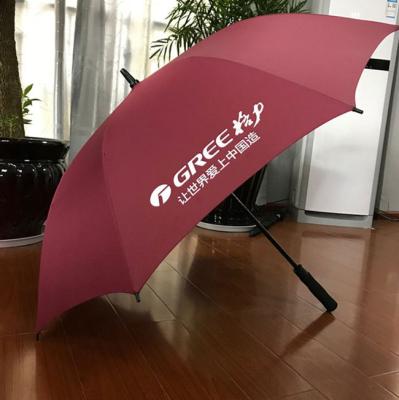 China Straight Umbrella Double Layer Promotional Golf Umbrella With Logo Printing for sale