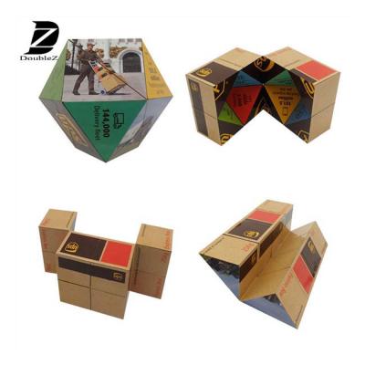 China Cartoon Toy 3D Calendar Folding Magic Cube For Advertising Gift for sale