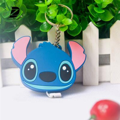 China Plastic custom mini tape measure with keychains for sale