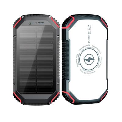 China Support QC3.0 Fast Charging Power Bank 20000mah 10W Solar Power Bank Mobile Phone Solar Wireless Banks for sale