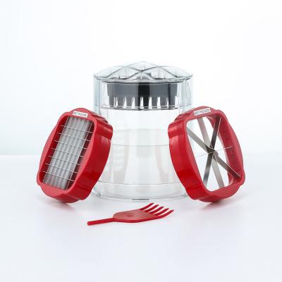 China Multi Function Sustainable Multi Function Food Cutter and Slicer Easy Cider Vegetable Push Cutter for sale