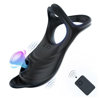 China 5-Frequency Vibration/Sucking/Vibrator Ring Sex Vibrator Ring Cock Ring Su Men's Delayed Ejaculation Penis Remote Control Silicone Clitoris Rubbing Massage Clitoris Stimulator for sale