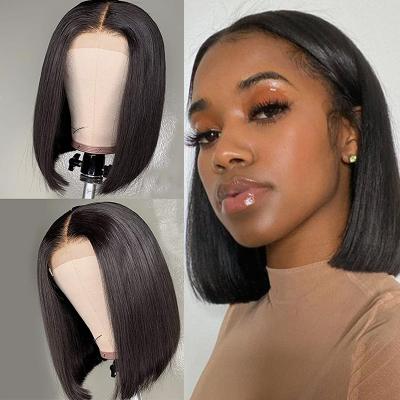 China New Design Cheap Peruvian Short Bob Wig Human Hair 8 Inch 8 Inch Virgin Human Hair Vendors Raw 5x5 Hd Lace Frontal Hair Wigs for sale