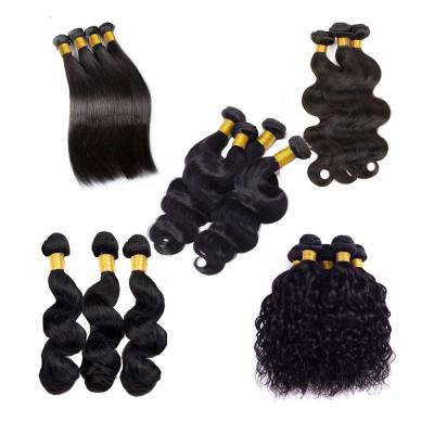 China Strengthen Weft 40 Inch Good Quality Raw 100% Virgin Brazilian Hair Bundles Bulk Wholesale Natural Wavy Hair Extension Vendors for sale