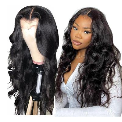 China Body Wave 40 Inch Body Wave 5x5 Lace Closure HD Lace Front Human Hair Lace Front Wigs Transparent Swiss Wigs For Black Women for sale