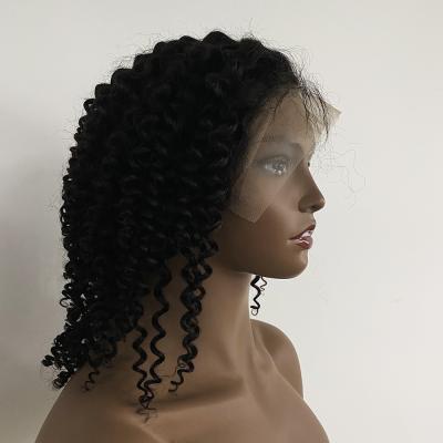 China Cambodian Raw Bob 13x4 13x6 Short Virgin Hair Curly 180 Density HD Lace Front Wig Kinky Curly Cuticle Aligned Lace Front Wig for sale