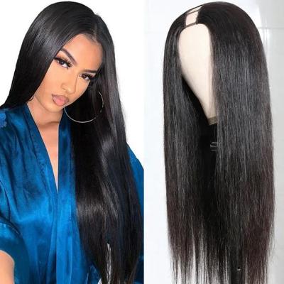 China Straight U Part Wig Curl AFL Hair 100% Brazilian Virgin Hair Raw Curly Lace Front Wigs For Black Women for sale