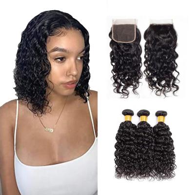 China Strengthen Unprocessed Raw Virgin Human Hair Loose Wave Hair Short Deep Weft Brazilian Wigs Loose Bundle With Closure for sale