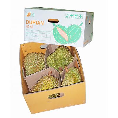 China Good Quality Recyclable Packaging Fruit Boxes Custom Size Durian Corrugated Paper Boxes for sale