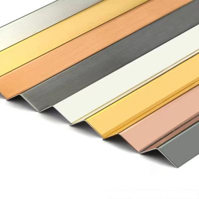 China Modern Factory Made Decorative Trim L Shape 304 Grade Profile Stainless Steel Tile Tile Strips Corner Protection for sale