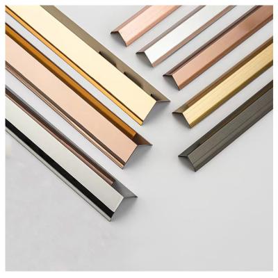 China Modern high quality 304 stainless steel corner ceramic tile trim stainless steel gold tile trim for sale