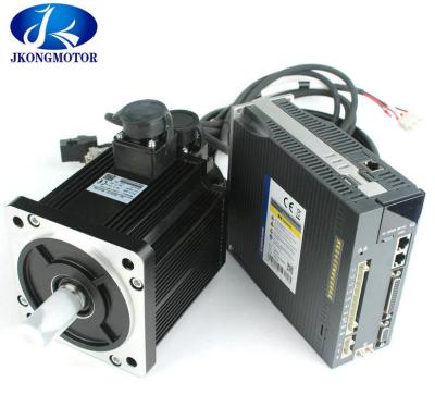 China 3 Phase Wechselstrommotor 1000W Wechselstrom-Servomotor 80mm drehmomentstarke 4N.M 2500rpm mit Fahrer Kit zu verkaufen