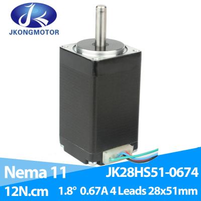 中国 1200g Cm Nema11 28HS51-0674の高いトルクの雑種のステッピング モーター0.67Aの28x28x51 17OZ 販売のため