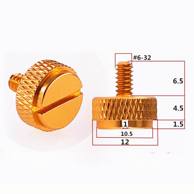 China #6-32*6.5 American Flat Coarse Thread Slotted Head M3.5 Inch Screw Aluminum Alloy Colored Computer Case Screws for sale