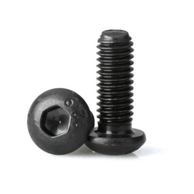 China Round Head Pan Head Screw High Strength Screw Pan Grade 12.9 Hexagon Black Screw M2M2.5M3M4M6M8 for sale