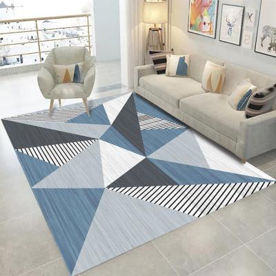 China Modern Design Soft Custom Printed Geometric Carpet 3d Printing Fabric Large Area Rug Blankets Living Room Bedroom Carpet for sale