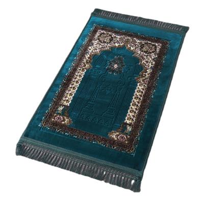 China Washable Islamic Prayer People Cover Polyester Material Tassel Rug For Prayer Use for sale