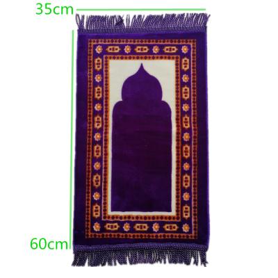 China Portable Muslim Washable Pocket Travel Prayer Blanket Gebetsteppich Islamic Musallah Carpet for sale