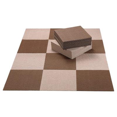 China Beautiful High Quality Washable Protect Floor Common Square Mat Non Slip Self Adhesive Mat Bedroom Door Mat No Glue Mat for sale