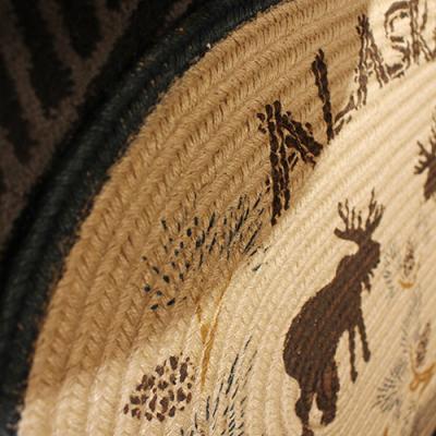 China Non-Slip American Canvas Carpet Floor Mat Indian Reindeer Foot Blanket Foot Carpet for sale