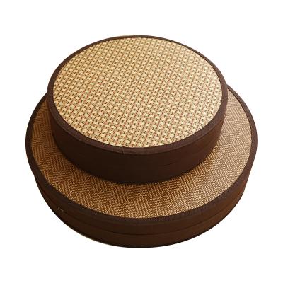 China Japanese Tranditional Tatami Mat Thickened Round Floor Cushion Meditation Cushion Bay Window Cushion for sale