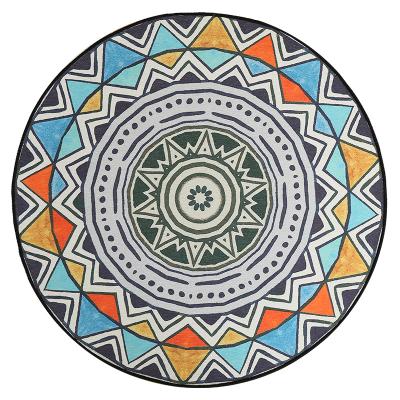 China Dornier Style Washable Ethnic Round Rug for sale