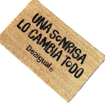 China Washable coir rubber door mat for sale