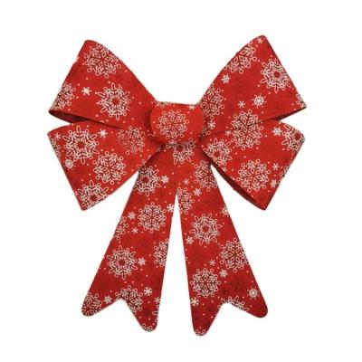 China 50%POLYESTER 50%PVC Custom Made Polyester China Christmas Decoration Artificial Bow Knot for sale