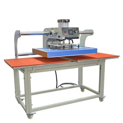 China Textile 40*50CM Up Pneumatic Double Slide Station Heat Press Machine for sale