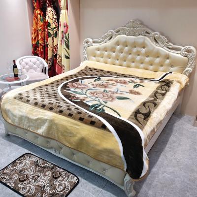 China Good quality soft and warm raschel blanket great for winter double layer one layer for sale