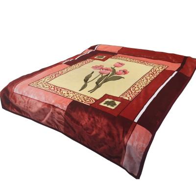 China Cheap wholesale soft and warm 2ply throw raschel blanket blanket for winter for sale