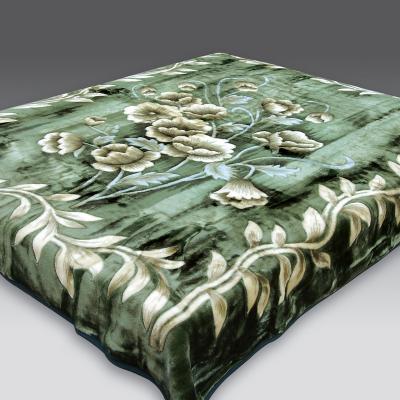 China Professional Soft And Warm Custom Printed Chunky Yiwu Tufted Raschel Knit Throw Blanket for sale