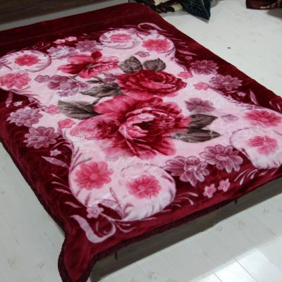 China Soft And Warm Korean Style 7.5kg 100% Polyester Double Bed Embossed Hotel Bedding Set for sale