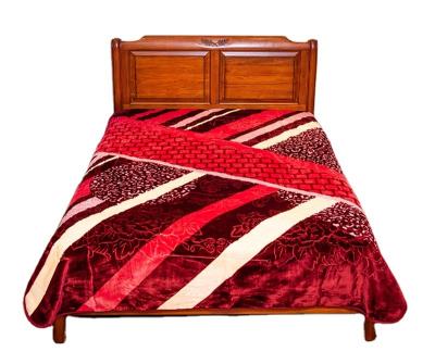 China soft and warm classic design bedroom normal cheap heavy raschel blanket made in china for sale