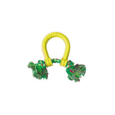 China Sustainable Pet Rubber And Rope Toy for sale