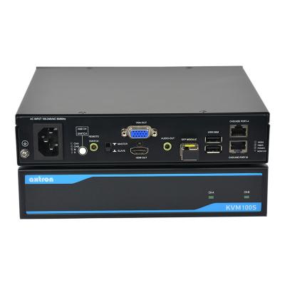 China Industrial Dual Monitor 1080P 500m 20km 80km KVM Fiber Optic VGA HDMI 1U Rack Mount USB2.0 Extender And KVM Switch AX100S for sale