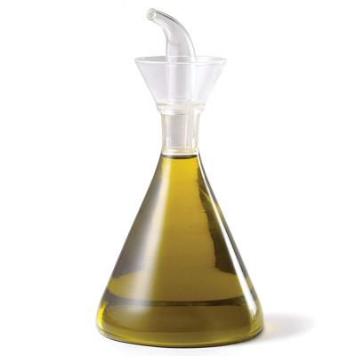 China Sustainable Glass Container Olive Oil Dispenser Bottle Oil and Vinegar Dispenser with Free Drip Spout Pourers and Funnel for sale