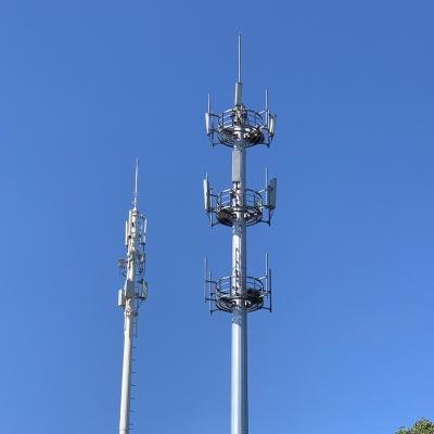 China Single Pole Telecommunication Telecommunication Tower Signal GSM Microwave Pole Tower for sale