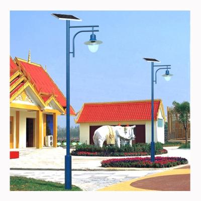 China Square Classic Die Casting Iron Galvanized Steel Garden Yard And Solar Street Light Pole LED Lights for sale