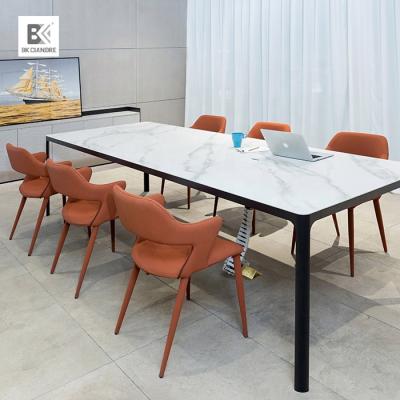 China Restaurant Furniture Home Factory Extendable Dining Table Set Modern Metal Dining Tables for sale