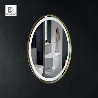 China Hot Sale Customized Magnifying Ice-flower Bathroom Illuminated Wall Mount LED Vanity Makeup LED Mirror for sale