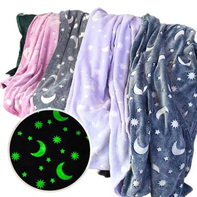 China Fluorescent air-conditioning blanket children's flannel single luminous luminous blanket summer double-sided blanket for sale