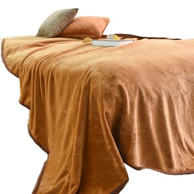 China Wholesale Thickened Folded Flannel Blanket For Sofa Nap Bedroom Sleeping Customizable Home Fleece Thick Blanket for sale