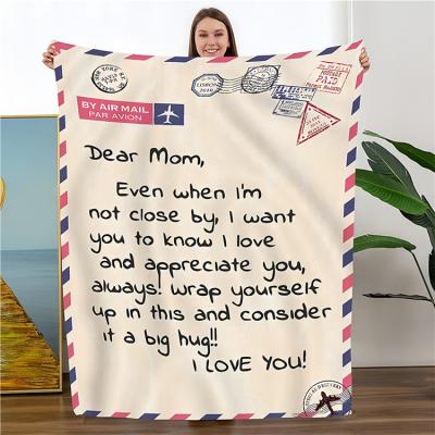 China Customization Folded Fleece Blanket To Mum's Personalized Envelope Cover Airmail Christmas Blanket for sale