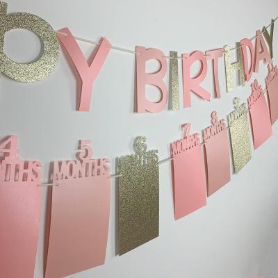 China Paper Banner Birthday Banner Custom Design Decorative Banner For Happy Birthday for sale