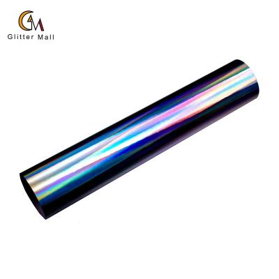 China Wholesale New Design Washable PET Magic Laser Color Iron On Vinyl Self Adhesive Vinyl Rolls For T-shirt Apparel for sale